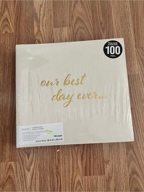 Recollections Cream and Gold Wedding Scrapbook Album